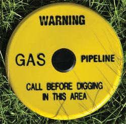 Soil Marker - Warning Gas Pipeline 